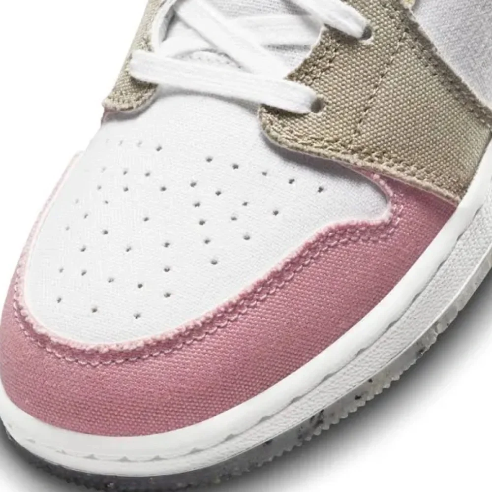 Nike Air Jordan 1 Mid SE GS Pastel Grind DJ0338-100 Pink‎ Green White Yellow 7Y